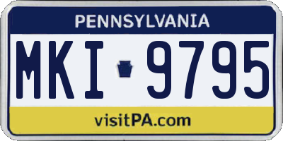 PA license plate MKI9795