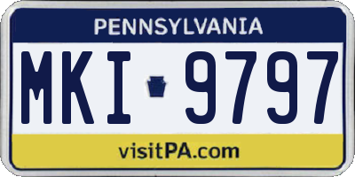 PA license plate MKI9797