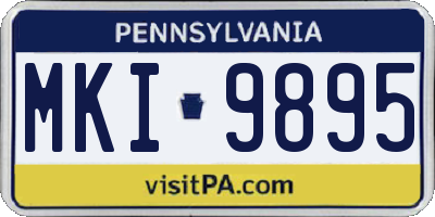 PA license plate MKI9895