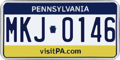 PA license plate MKJ0146