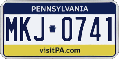 PA license plate MKJ0741