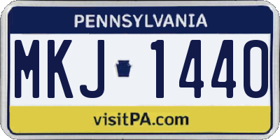 PA license plate MKJ1440