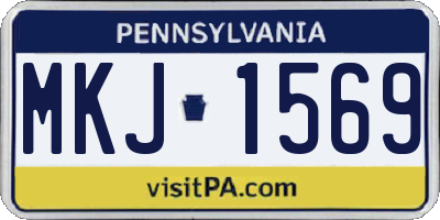 PA license plate MKJ1569