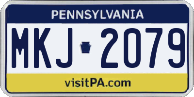 PA license plate MKJ2079