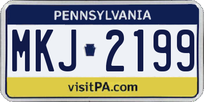 PA license plate MKJ2199