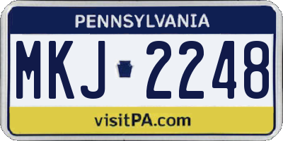 PA license plate MKJ2248