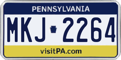 PA license plate MKJ2264
