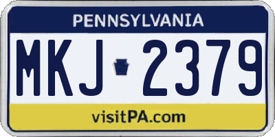 PA license plate MKJ2379