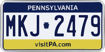 PA license plate MKJ2479