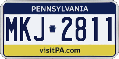 PA license plate MKJ2811