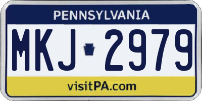PA license plate MKJ2979
