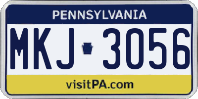 PA license plate MKJ3056
