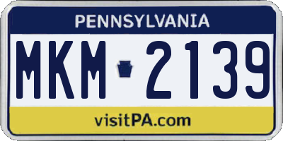 PA license plate MKM2139