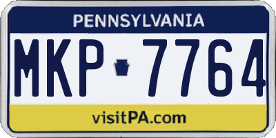 PA license plate MKP7764