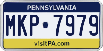 PA license plate MKP7979