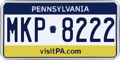 PA license plate MKP8222