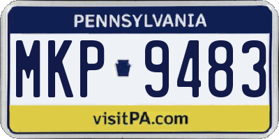 PA license plate MKP9483