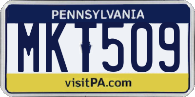PA license plate MKT509