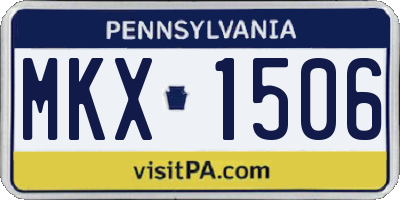PA license plate MKX1506