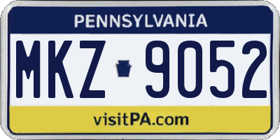 PA license plate MKZ9052