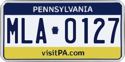 PA license plate MLA0127