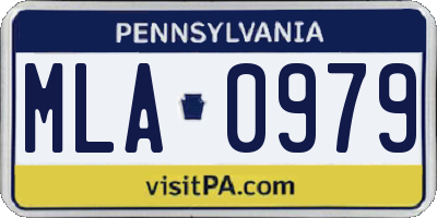 PA license plate MLA0979