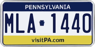 PA license plate MLA1440