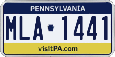 PA license plate MLA1441