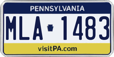 PA license plate MLA1483