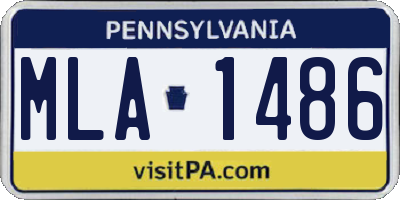 PA license plate MLA1486