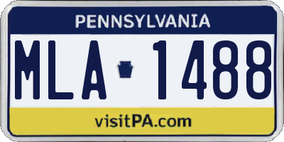 PA license plate MLA1488