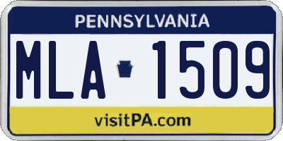 PA license plate MLA1509