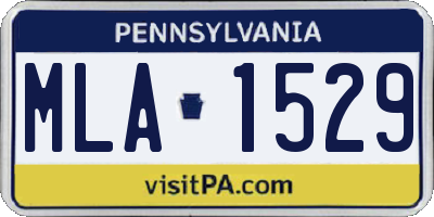 PA license plate MLA1529