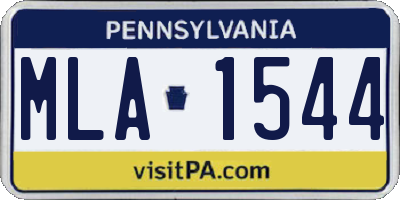 PA license plate MLA1544