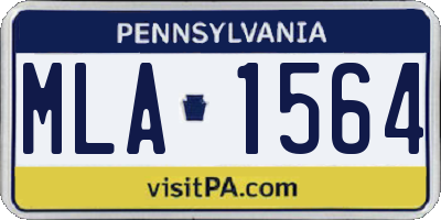 PA license plate MLA1564