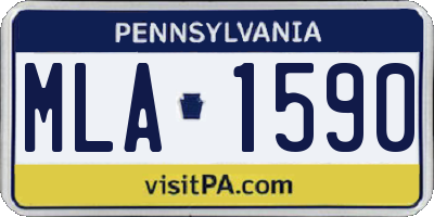 PA license plate MLA1590