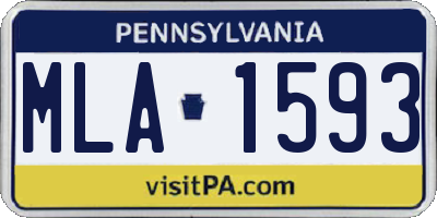 PA license plate MLA1593