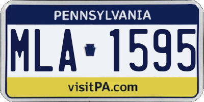PA license plate MLA1595
