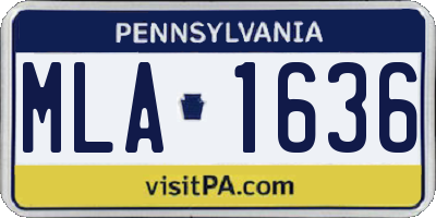 PA license plate MLA1636