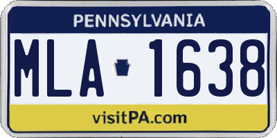 PA license plate MLA1638