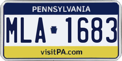 PA license plate MLA1683