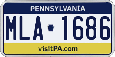 PA license plate MLA1686