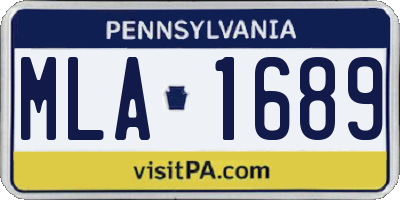 PA license plate MLA1689