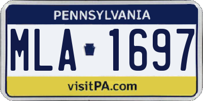 PA license plate MLA1697