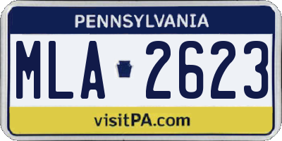PA license plate MLA2623