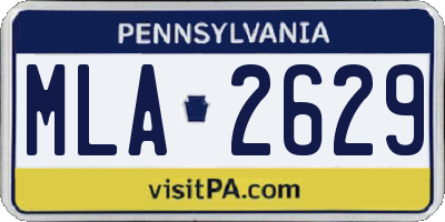 PA license plate MLA2629