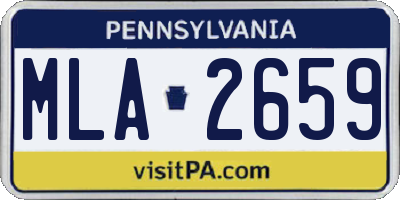 PA license plate MLA2659