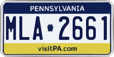 PA license plate MLA2661