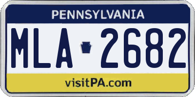 PA license plate MLA2682