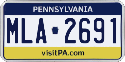 PA license plate MLA2691